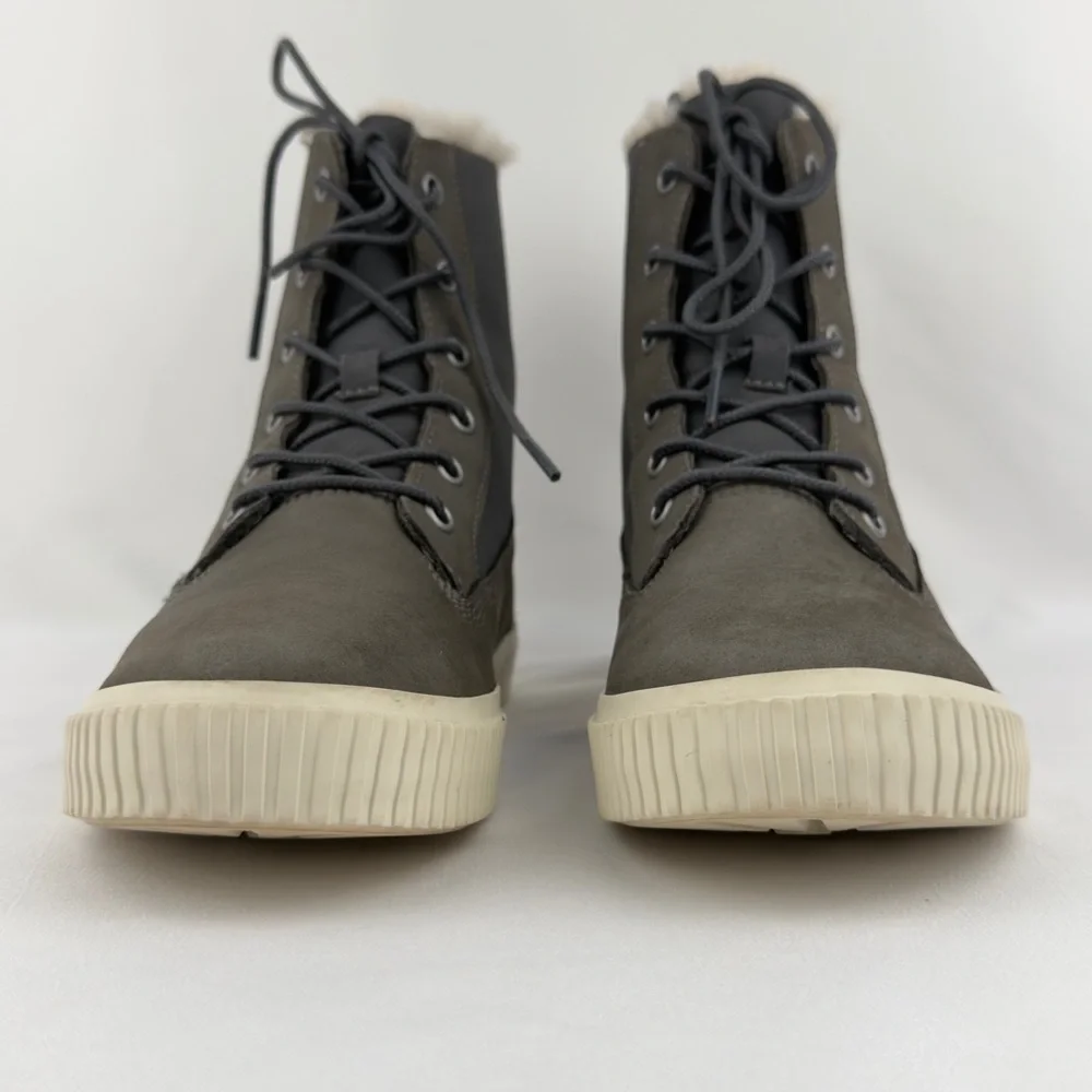 Timberland Womens Skyla Bay Fold-Down Fleece Boots Gray Sz 7